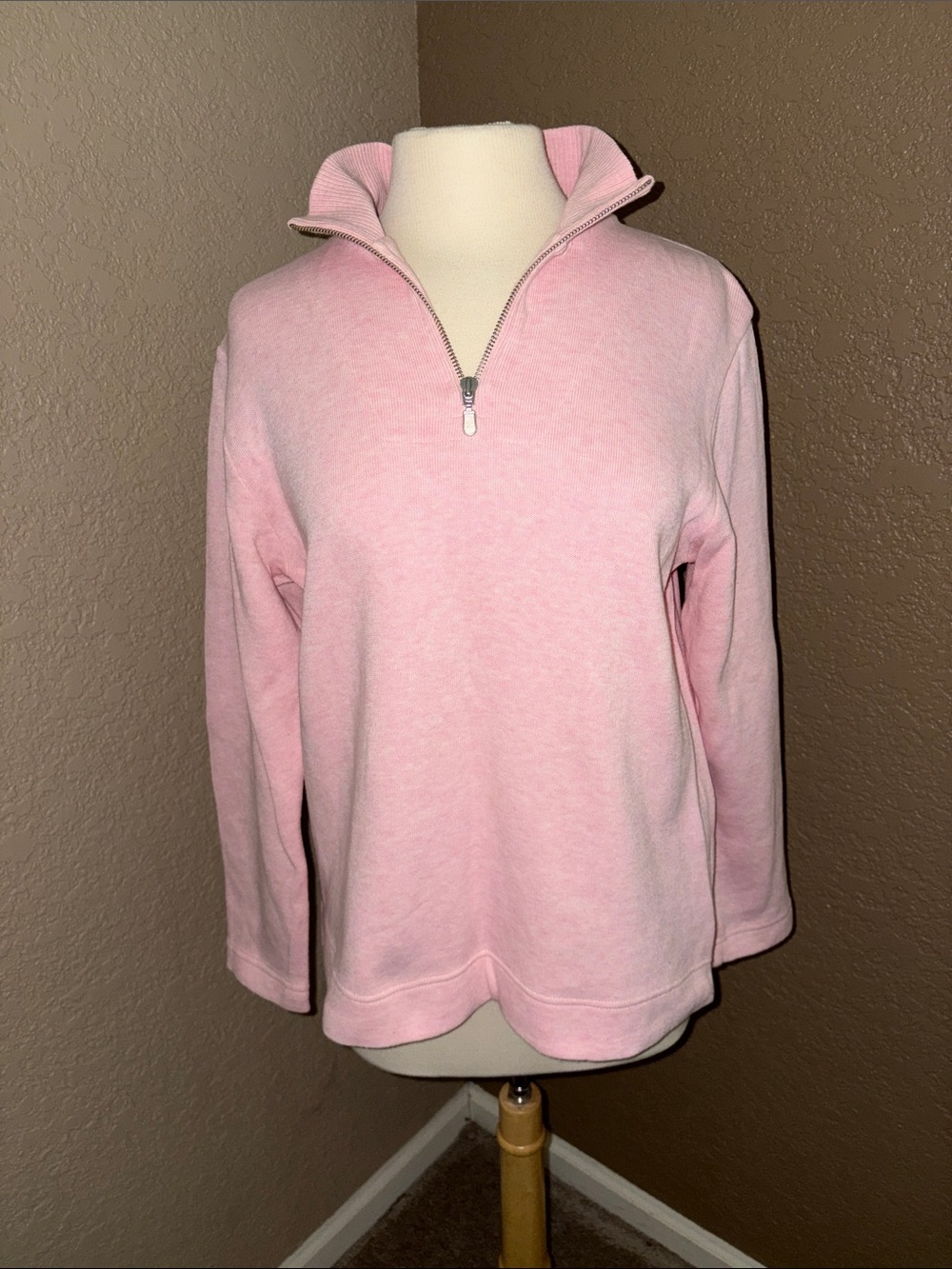 Pendleton Light Pink Quarter-Zip Pullover New size S